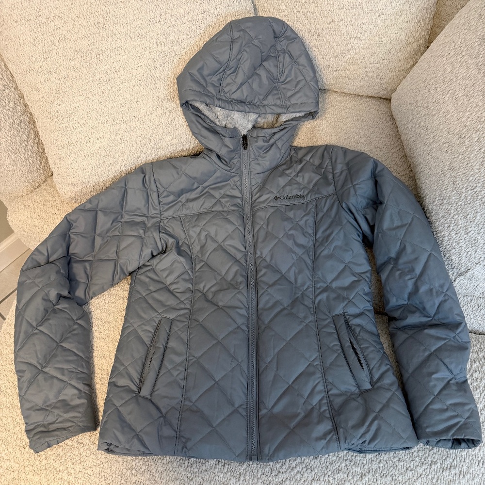 Columbia Women's Hooded Winter Jacket - Soft Blue